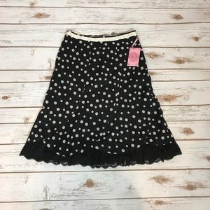 Black and White Polka Dot Skirt Sz.0 NWT